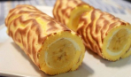 Десерт дня: творожный рулет с бананом «Фитнес разгрузка»