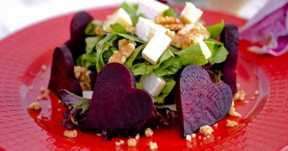 Романтический ужин: салат «Сердце» на День Валентина