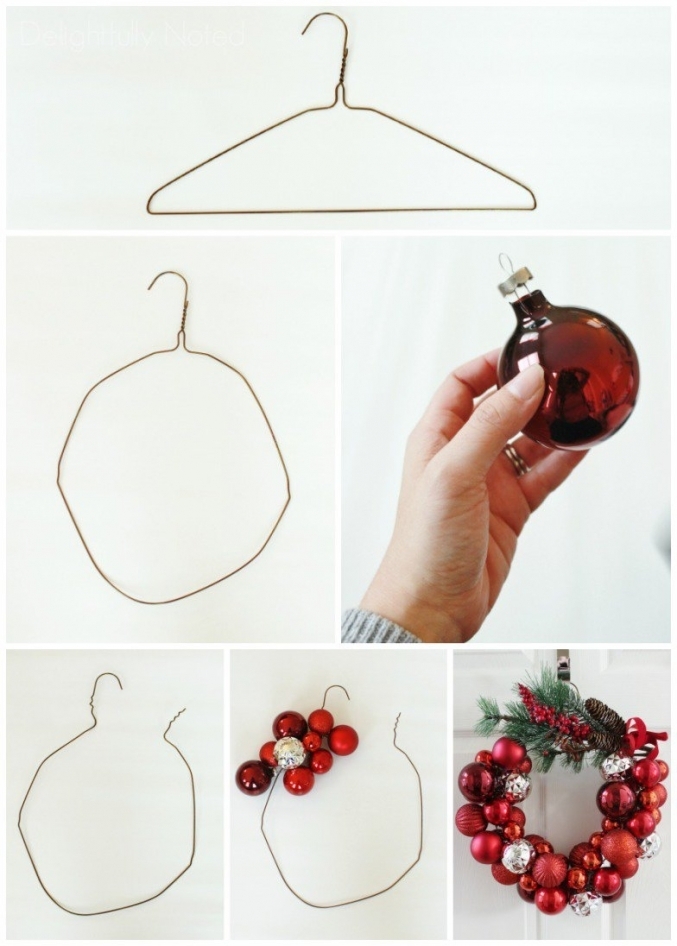 Как сделать рождественский венок из шаров 