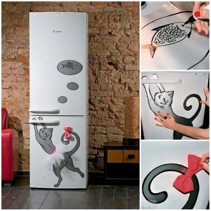Нескучный дизайн: ТОП-5 идей по декору холодильника