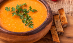 Пряный суп-пюре из моркови и чечевицы