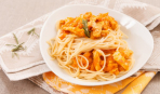 Спагетти с курицей и томатным соусом