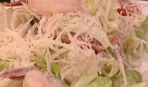 Салат с креветками под соусом "Амударья"