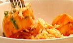 Спагеттини с креветками и гребешками