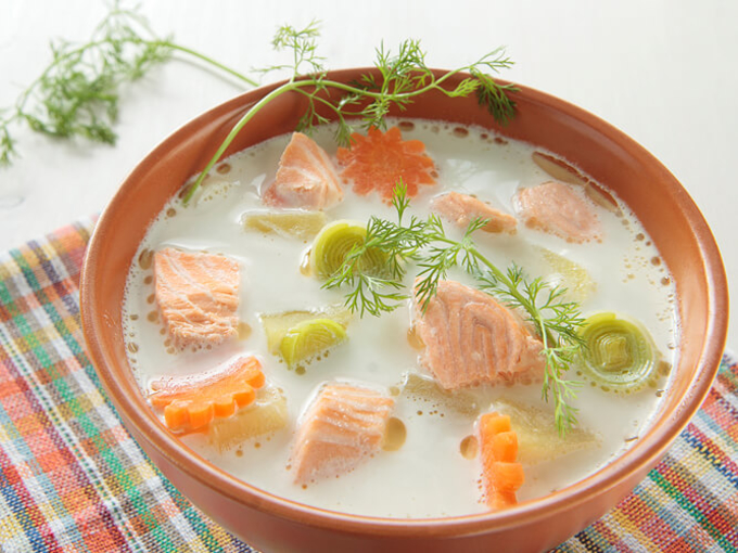 Норвежский рыбный суп с семгой