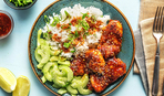 Жареные куриные бедрышки с рисом по-корейски фото-рецепт