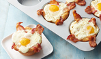 Быстрый завтрак: корзиночки с беконом и яйцом