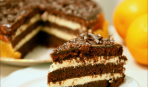 Тортик с шоколадом и творожным кремом