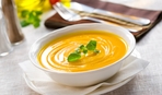 Крем-суп из картофеля и тыквы с плавленым сыром