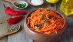 Новый рецепт: морковь по-корейски с орехами
