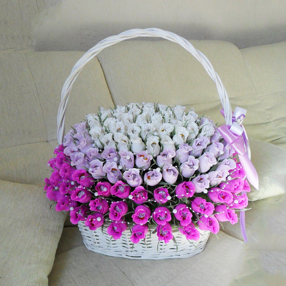 Букет на обед: корзинка сладких тюльпанов своими руками - азинский.рф